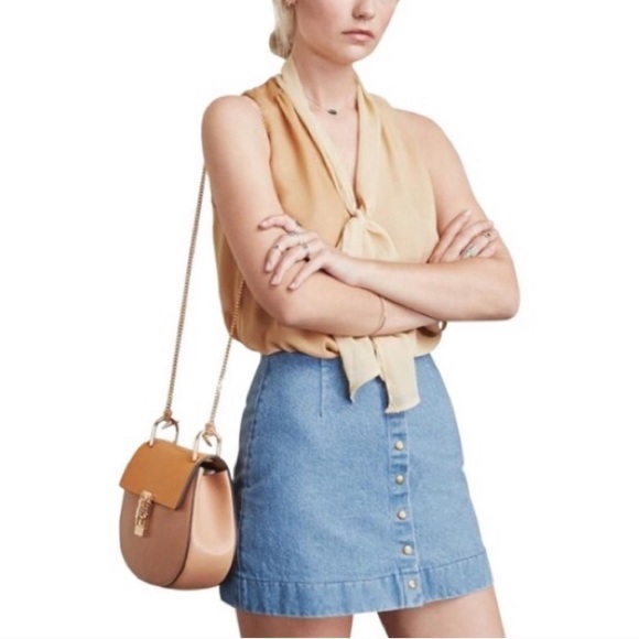 reformation jean skirt